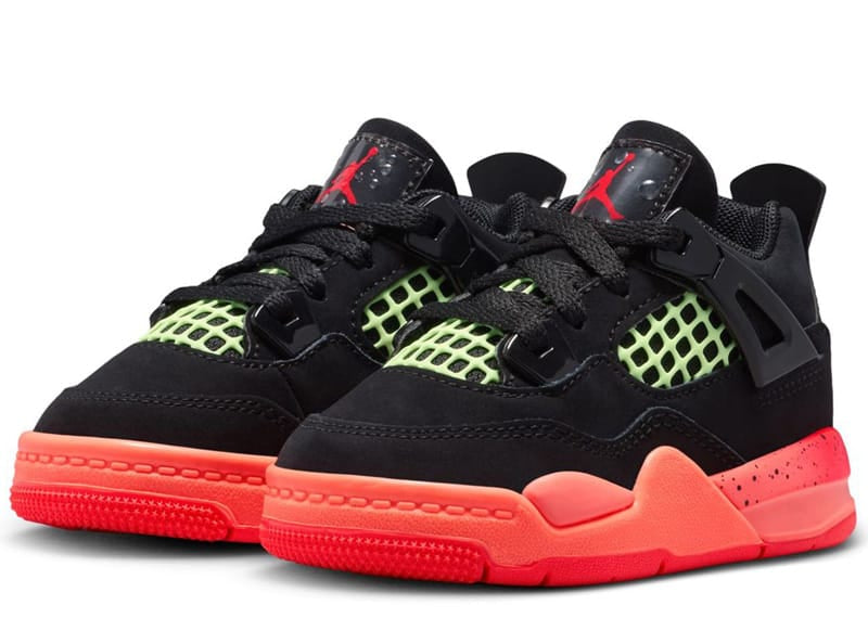 Jordan 4 Retro Black Infrared Barely Volt (TD)