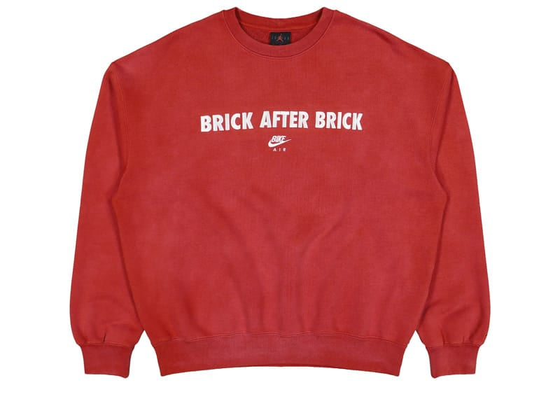 Jordan Bike Air x Nigel Sylvester Fleece Crewneck Sweatshirt Cinnabar Red