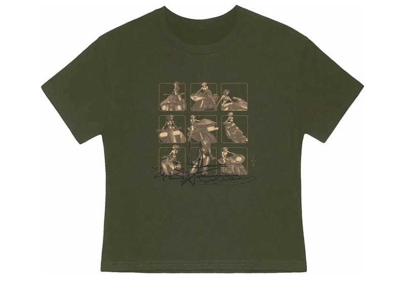 Travis Scott Cactus Jack The Rider Babydoll Cropped Tee Green