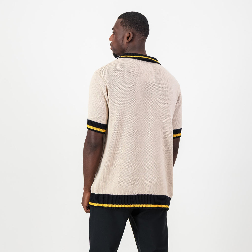 Kaizer Chiefs Heritage 3 Button Polo Knit SS Ivory