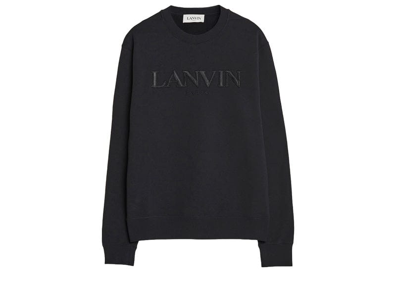 Lanvin Paris Logo Embroidered Sweatshirt Black