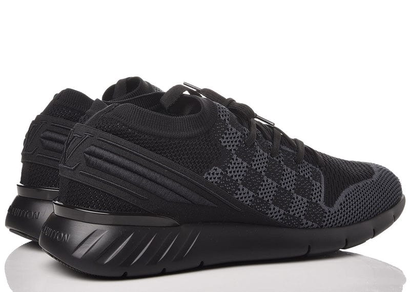 Louis Vuitton Black Knit Fabric Fast Lane Lace Up