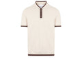 Manière De Voir Clement Crewneck Zip Polo Shirt Cream