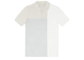 Manière De Voir Colour Block Knit Revere Polo Shirt Beige/Grey