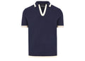 Manière De Voir Contrast Detail Knit Polo Shirt Navy