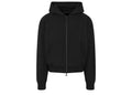 Manière De Voir Cropped Zip Hoodie Black
