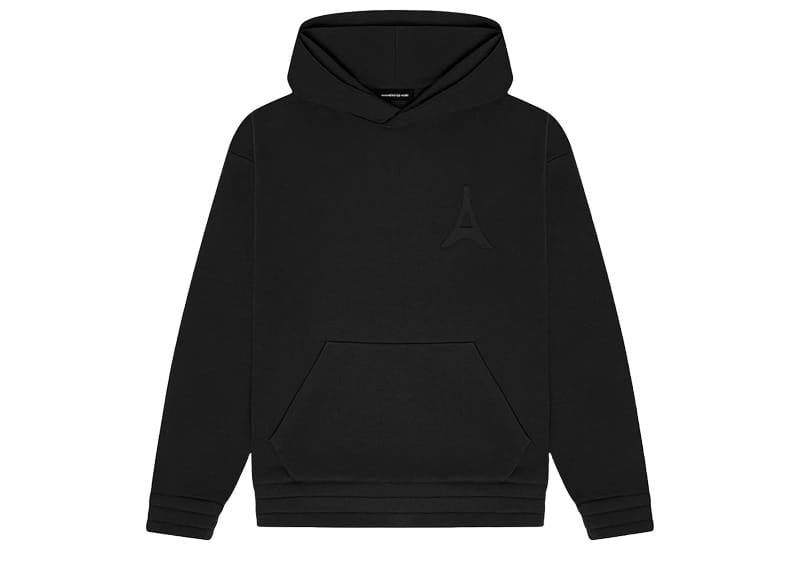Manière De Voir Eiffel Embossed Essential Hoodie Black