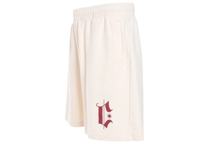 Marcelo Burlon County of Milan Headletter Comfy Shorts Cream