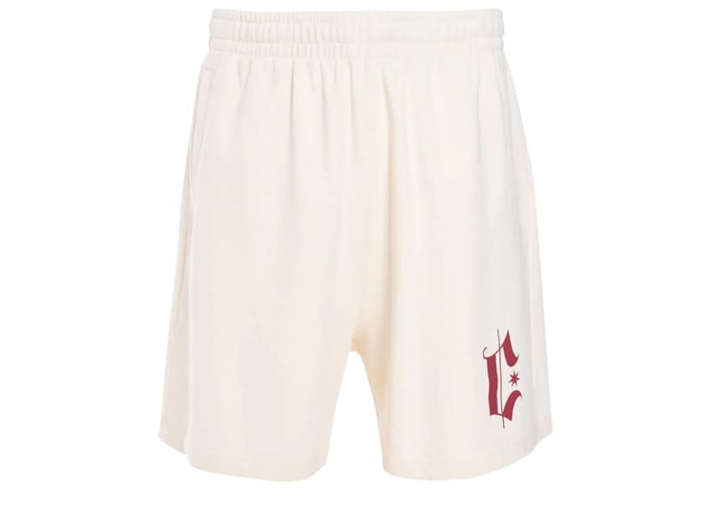 Marcelo Burlon County of Milan Headletter Comfy Shorts Cream