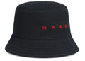 Marni Logo Embroidered Bucket Hat Black