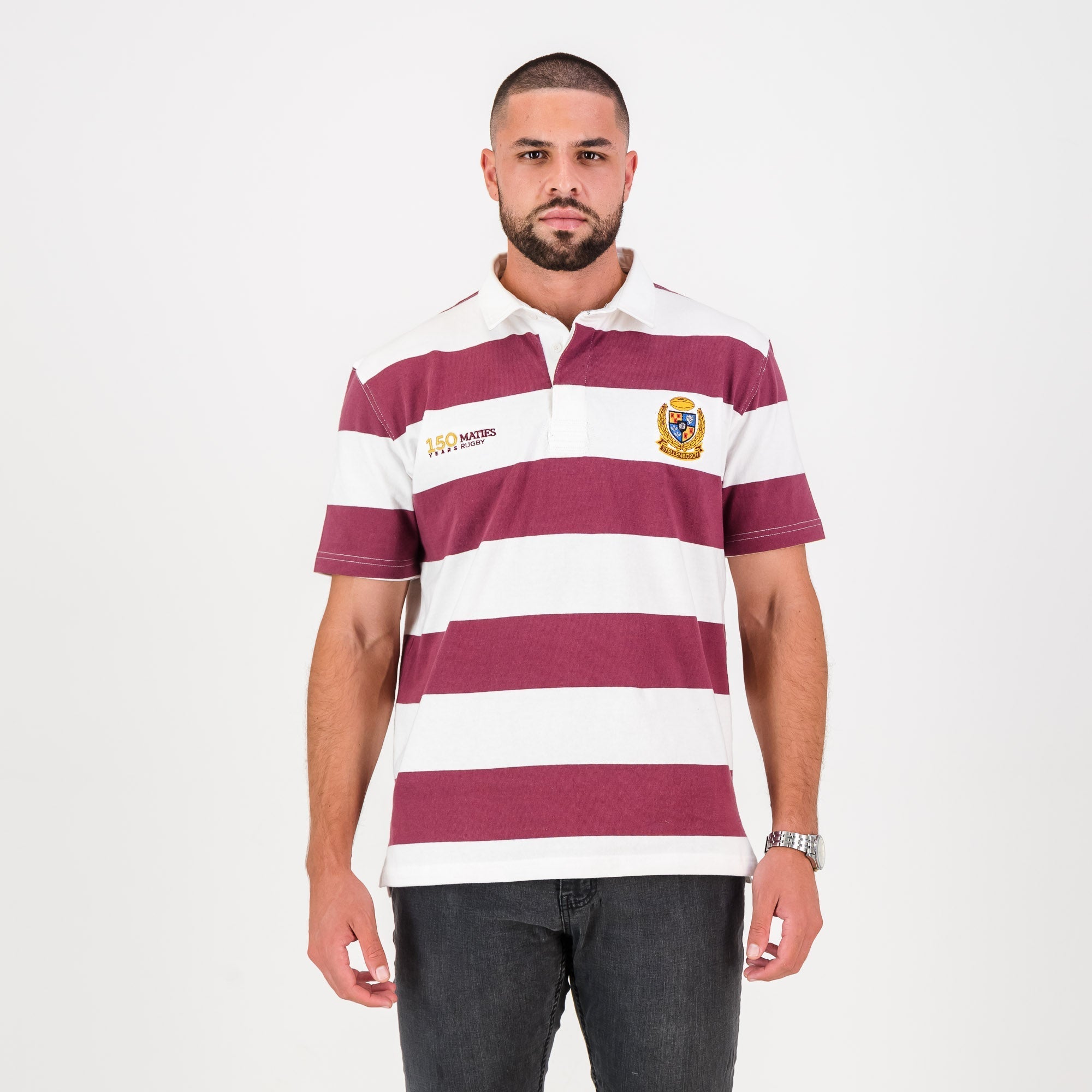 Schools Maties United SS Rugby Jersey-Maroon