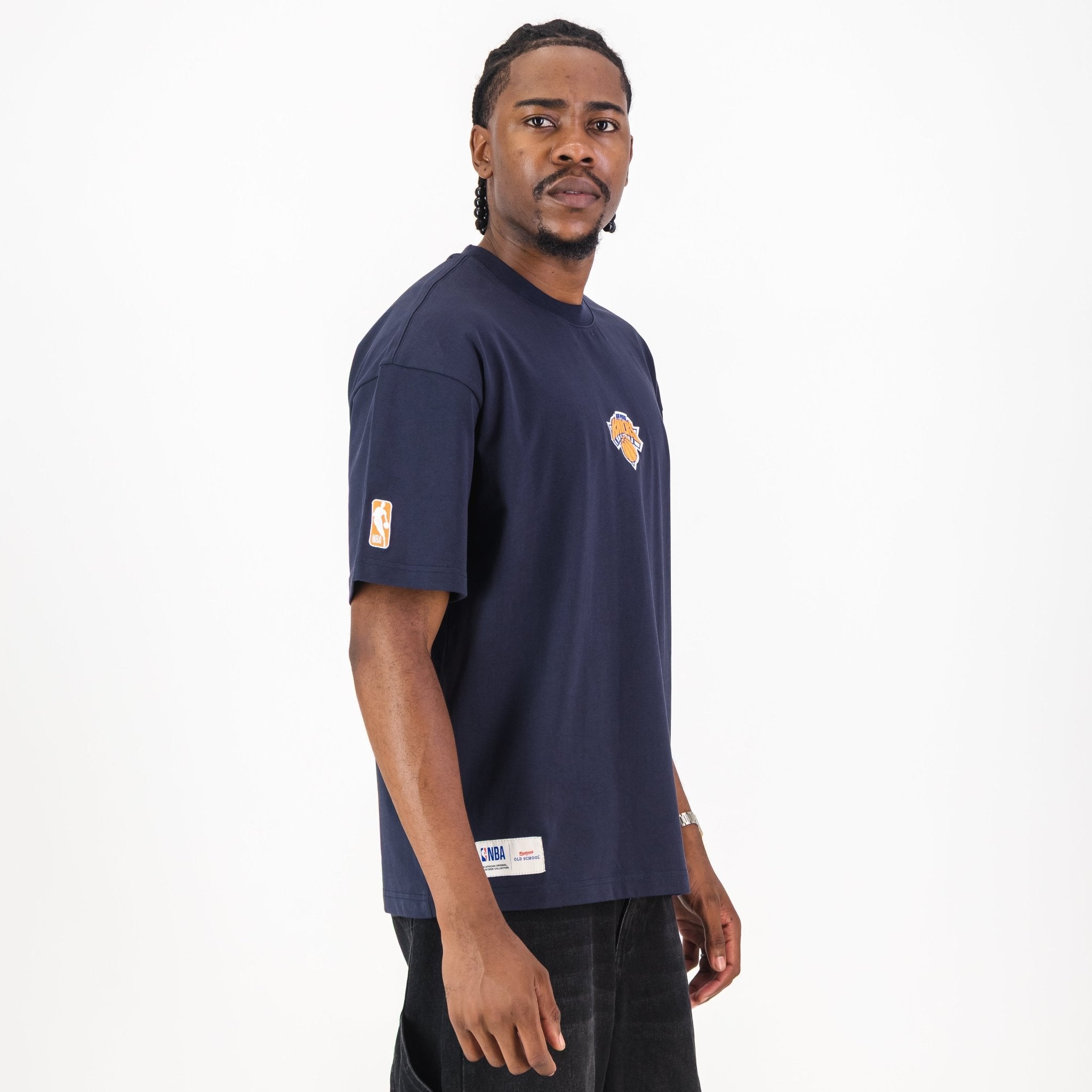 NBA New York Knicks Boxy Tee-Navy