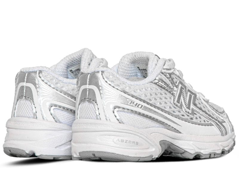 New Balance 740 Bungee Lace White Silver Metallic (TD)