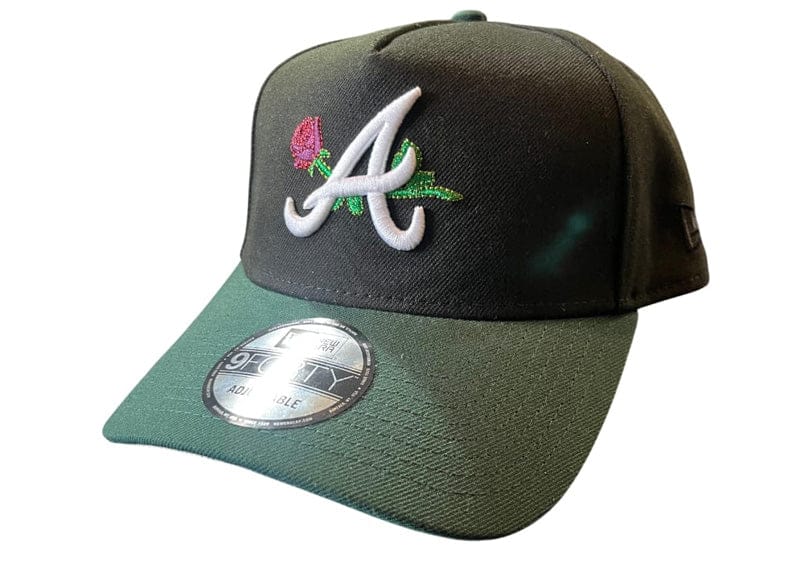 New Era 9Forty Atlanta Braves World Series 1999 Rose Edition Two Tone Adjustable Cap Black/Pine Green