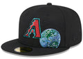 New Era Arizona Diamondbacks Global 59FIFTY Fitted Hat Black 7 1/4