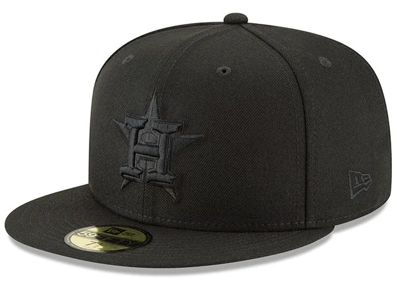 New Era Houston Astros Blackout Basic 59FIFTY Fitted Black 7 1/4