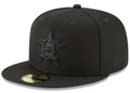 New Era Houston Astros Blackout Basic 59FIFTY Fitted Black 7 1/4