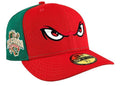 New Era Lake Elsinore Storm Red and Green Cali League Fitted Hat 7 1/2