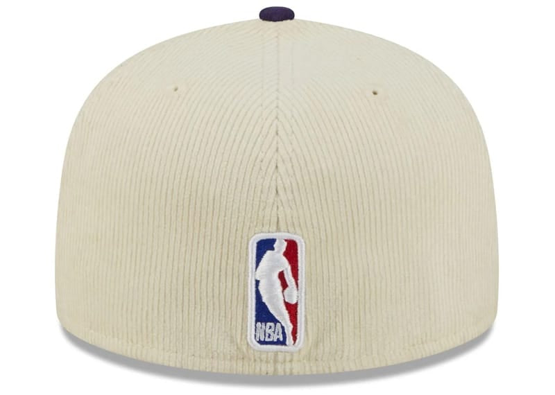 New Era Minnesota Timberwolves 2025 City Edition Corduroy 59FIFTY Fitted Hat Chrome White/Purple 7 5/8