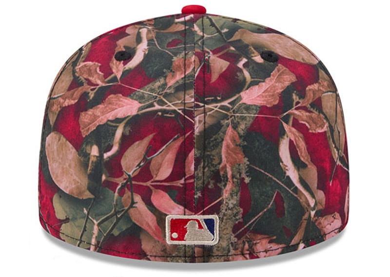 New Era Philadelphia Phillies Leaves 100 Years Anniversary Side Patch 59FIFTY Fitted Hat Multicolor/Red 7 5/8