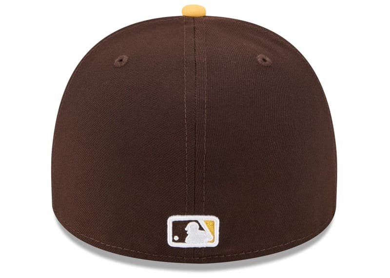 New Era San Diego Padres Cartoon 59FIFTY A-Frame Pre-Curved Visor Fitted Hat Brown/Yellow 7 3/8