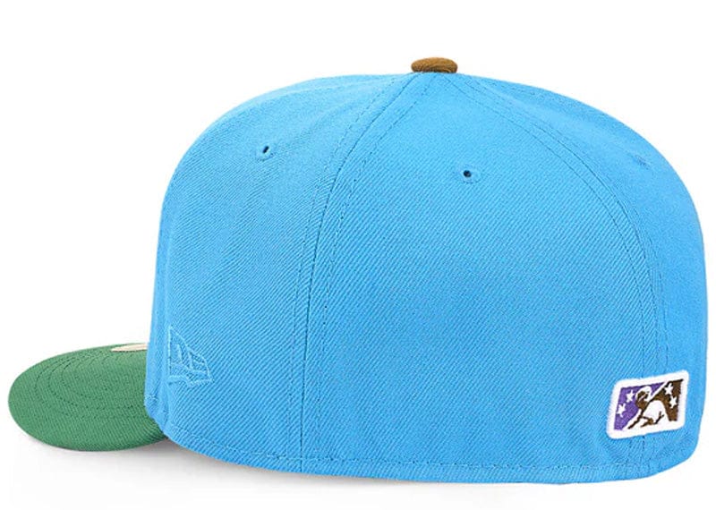 New Era Shreveport Swamp Dragons Blue and Green Fitted Hat 7 1/2