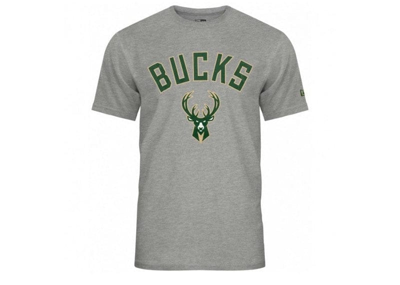 New Era T-Shirt NBA Milwaukee Bucks New Era Team logo Grey