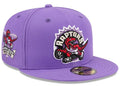 New Era Toronto Raptors Hardwood Classics Inaugural Season 1995-96 59FIFTY Fitted Hat Bright Purple 7 5/8