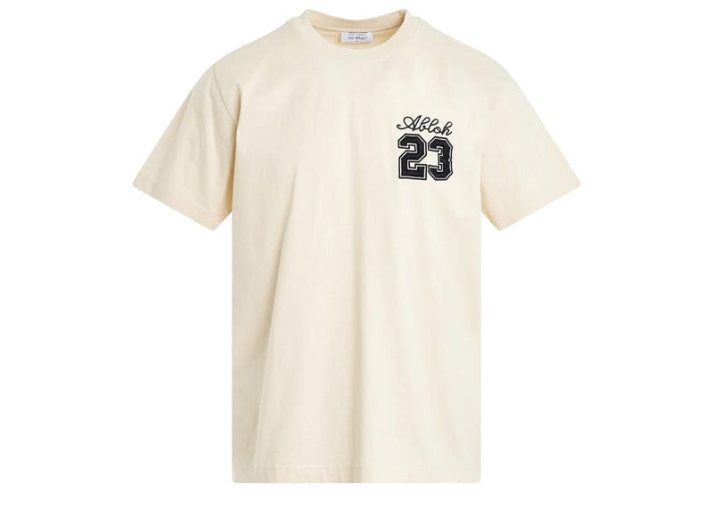 Off-White c/o Virgil Abloh 23 Logo Slim S/S T-Shirt Beige
