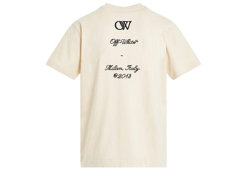 Off-White c/o Virgil Abloh 23 Logo Slim S/S T-Shirt Beige