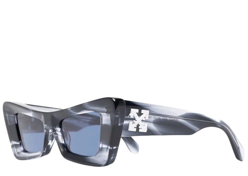OFF-WHITE Accra Cat-Eye Marbled Sunglasses Navy Blue/Multi/Blue (OERI027S22PLA0014945)