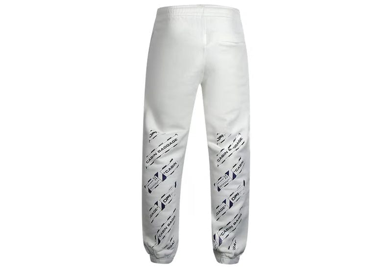 Off-White Airport Tape Logo Sweatpants White