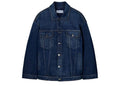 Off-White Arrow Tab Skate Denim Jacket Oversized Blue