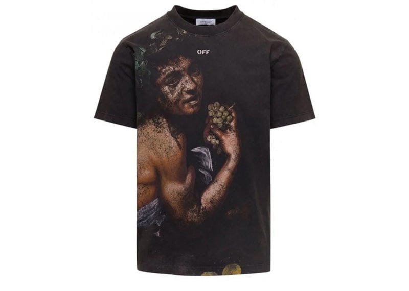 OFF-WHITE Bacchus-Print Cotton T-shirt Black