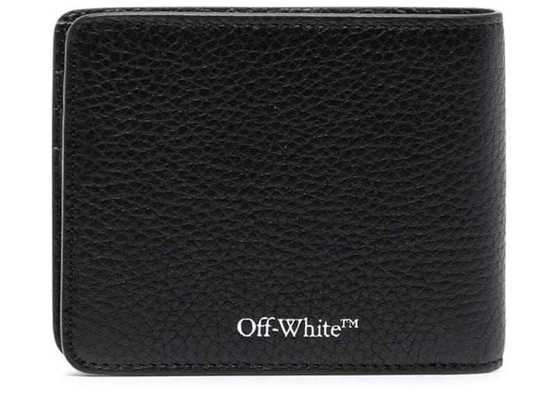 Off-White Binder Bi-Fold Diagonal Stripes Wallet Black
