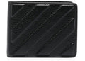Off-White Binder Bi-Fold Diagonal Stripes Wallet Black