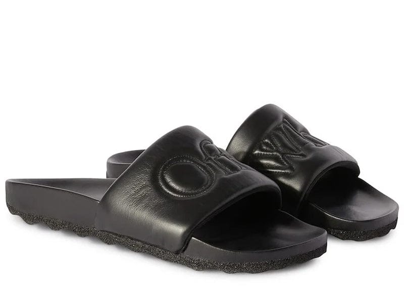 OFF-WHITE Bookish Leather Sliders Black