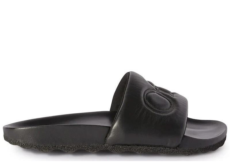 OFF-WHITE Bookish Leather Sliders Black