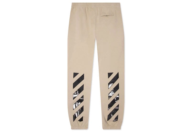 OFF-WHITE Caravaggio Saint Jerome Writing Diag Slim Fit Sweatpants Beige/Black/White