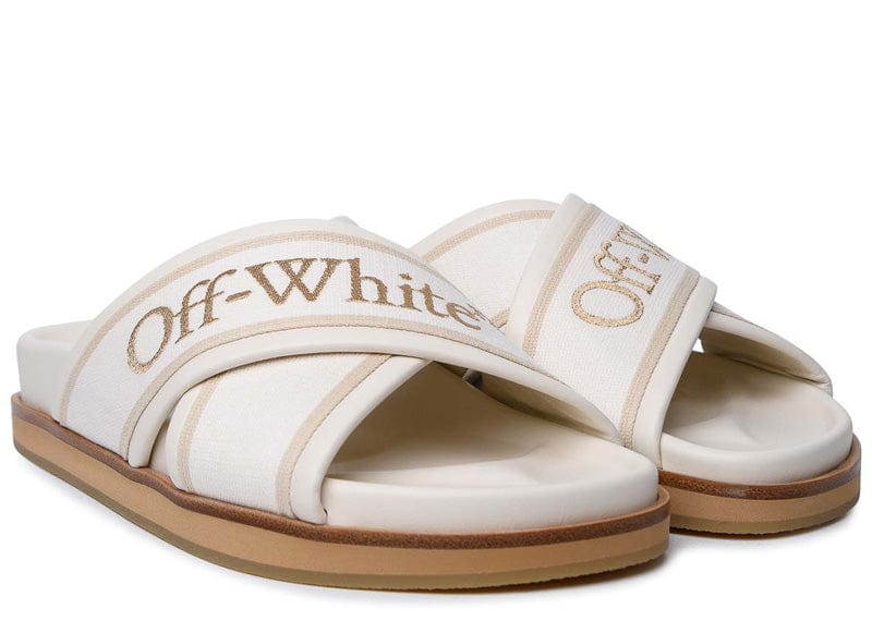 Off-White Cloud Criss Cross Slide Beige