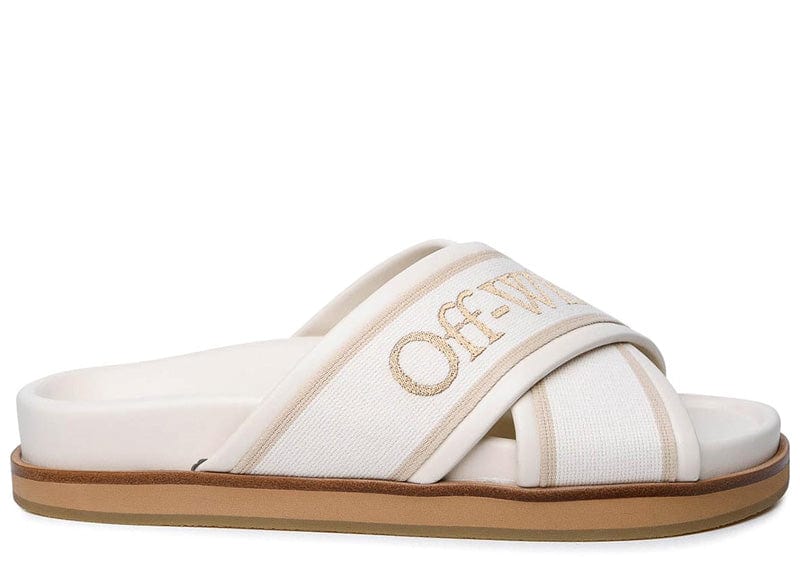 Off-White Cloud Criss Cross Slide Beige