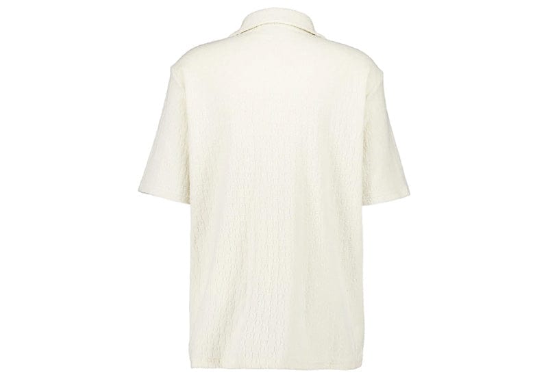 Off-White Cream Terry Cotton Bowling Shirt