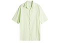 Off-White Damier Cotton Jacquard Bowling Shirt Lime Cream