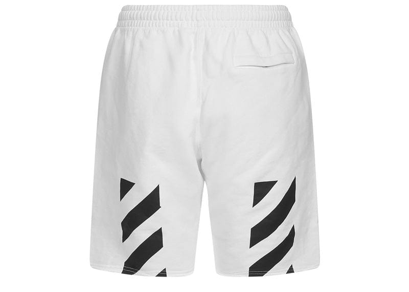 Off-White Diagonal Helvetica Sweatshorts White Black