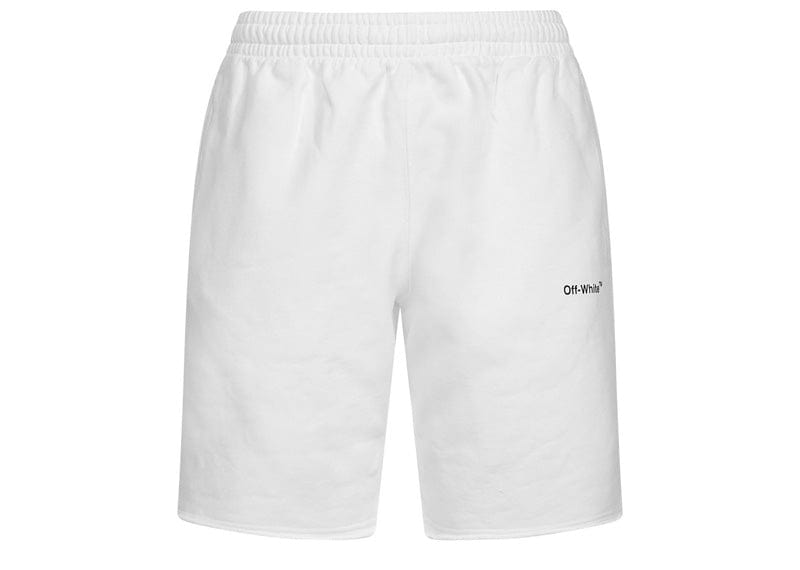 Off-White Diagonal Helvetica Sweatshorts White Black