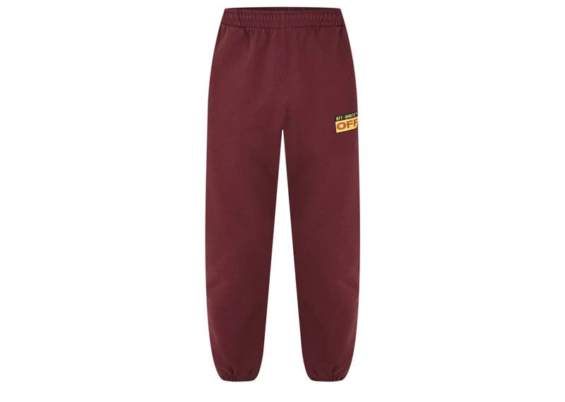 Off-White Diagonal Logo Sweatpants Maroon