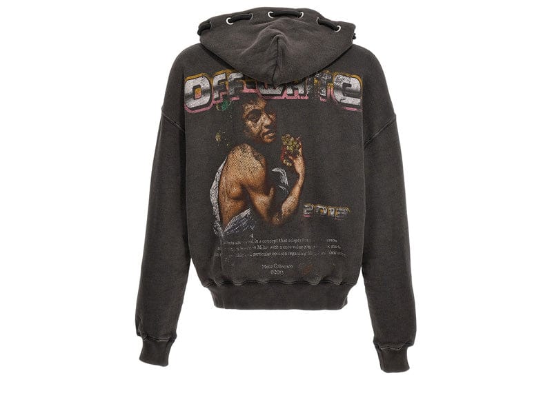 OFF-WHITE Digit Bacchus Cotton Hoodie Black