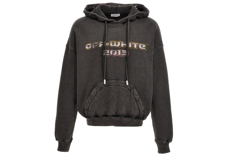 OFF-WHITE Digit Bacchus Cotton Hoodie Black