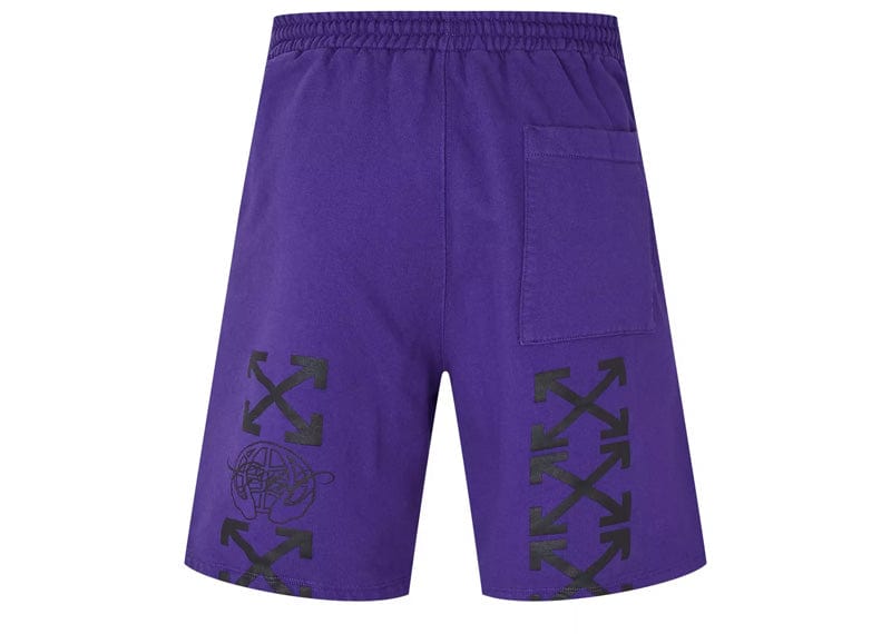 Off-White Embroidered Skate Sweatshorts Purple
