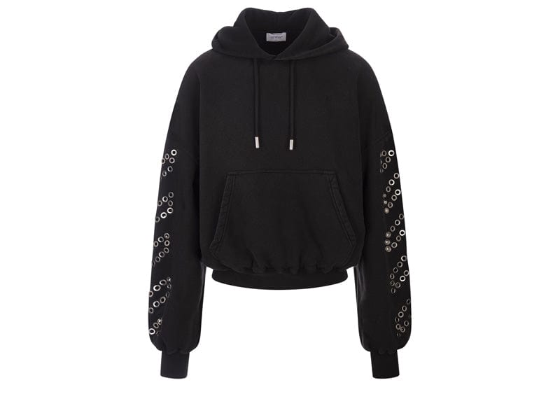 Off -White Eyelet Hoodie 'Black'